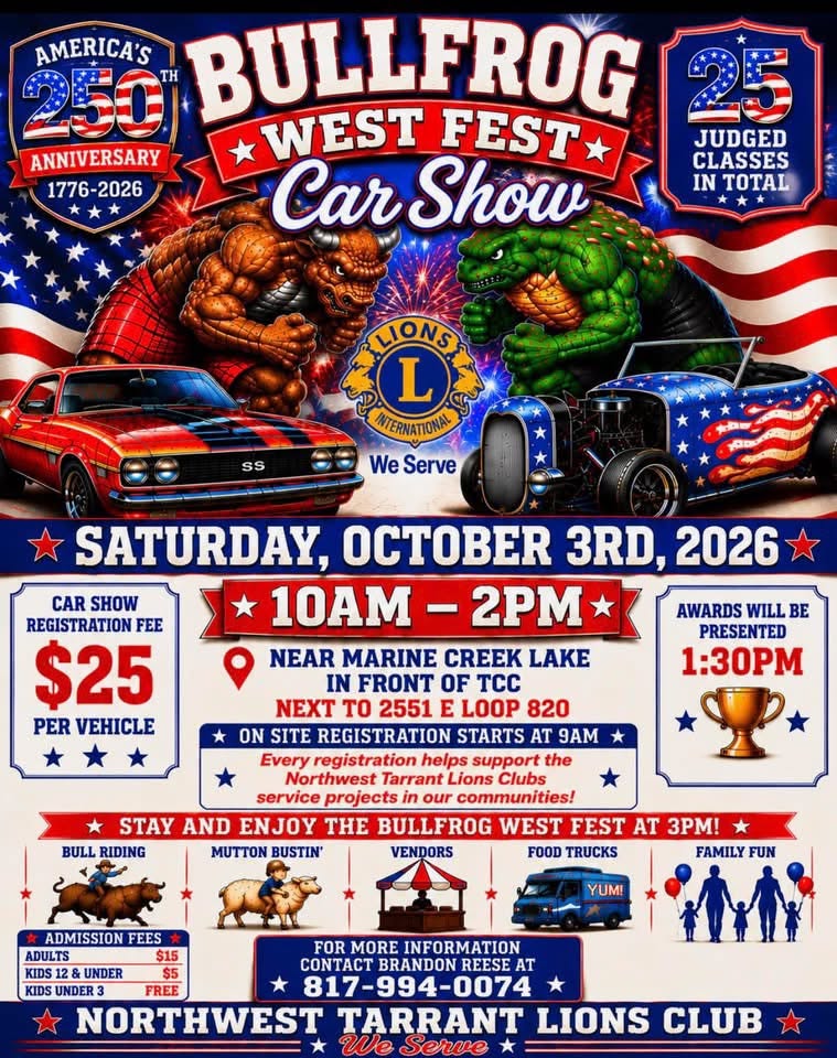 First Annual Northwest Tarrant Lions Club Car & Truck Show